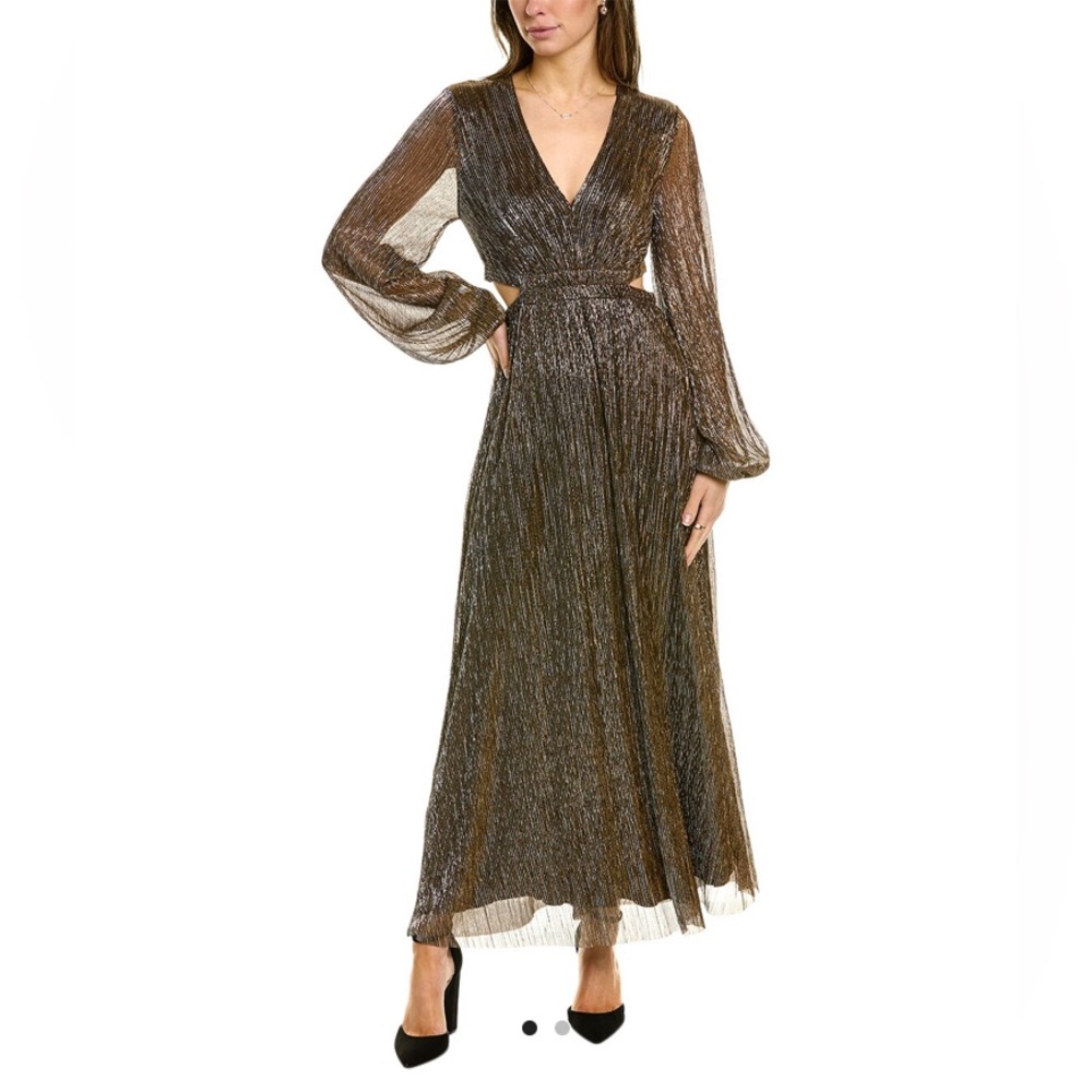 Boden Metallic Cut-Out Maxi Dress